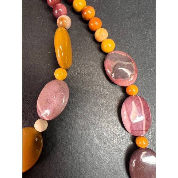 NEW Mookaite Jasper 24 inch necklace with sterling silver clasp - Picture 6 of 12